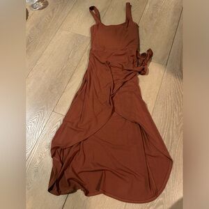 Wilfred Saturn Tie-Front Dress Rust